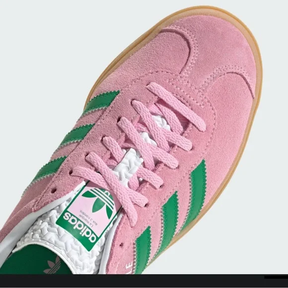 Adidas GAZELLE BOLD Suede Sneakers in Pink and Green- cute comfy classics🩷💚 - Picture 3 of 16